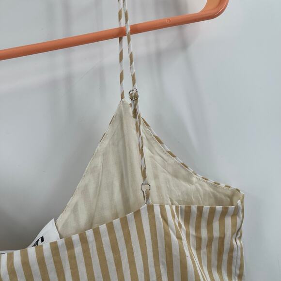 LINE & DOT Ryline Dress Size Small Yellow Stripe Yellow/Tan Ruffle Tie Waist NWT - Picture 11 of 16